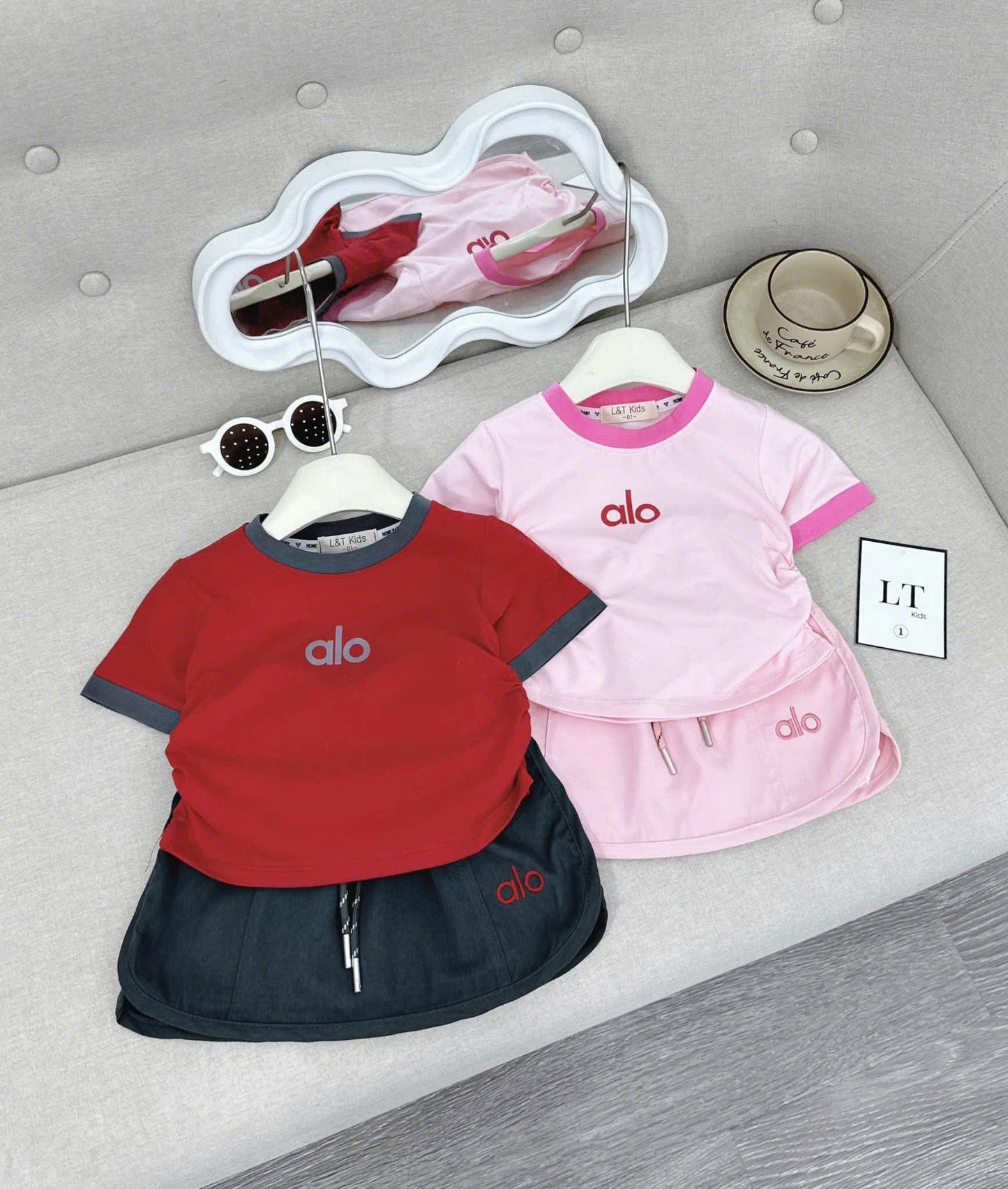 ๐ALO TOP+SKORT TERNO