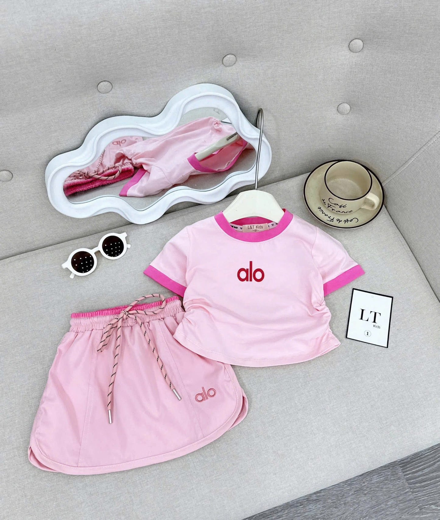 ๐ALO TOP+SKORT TERNO
