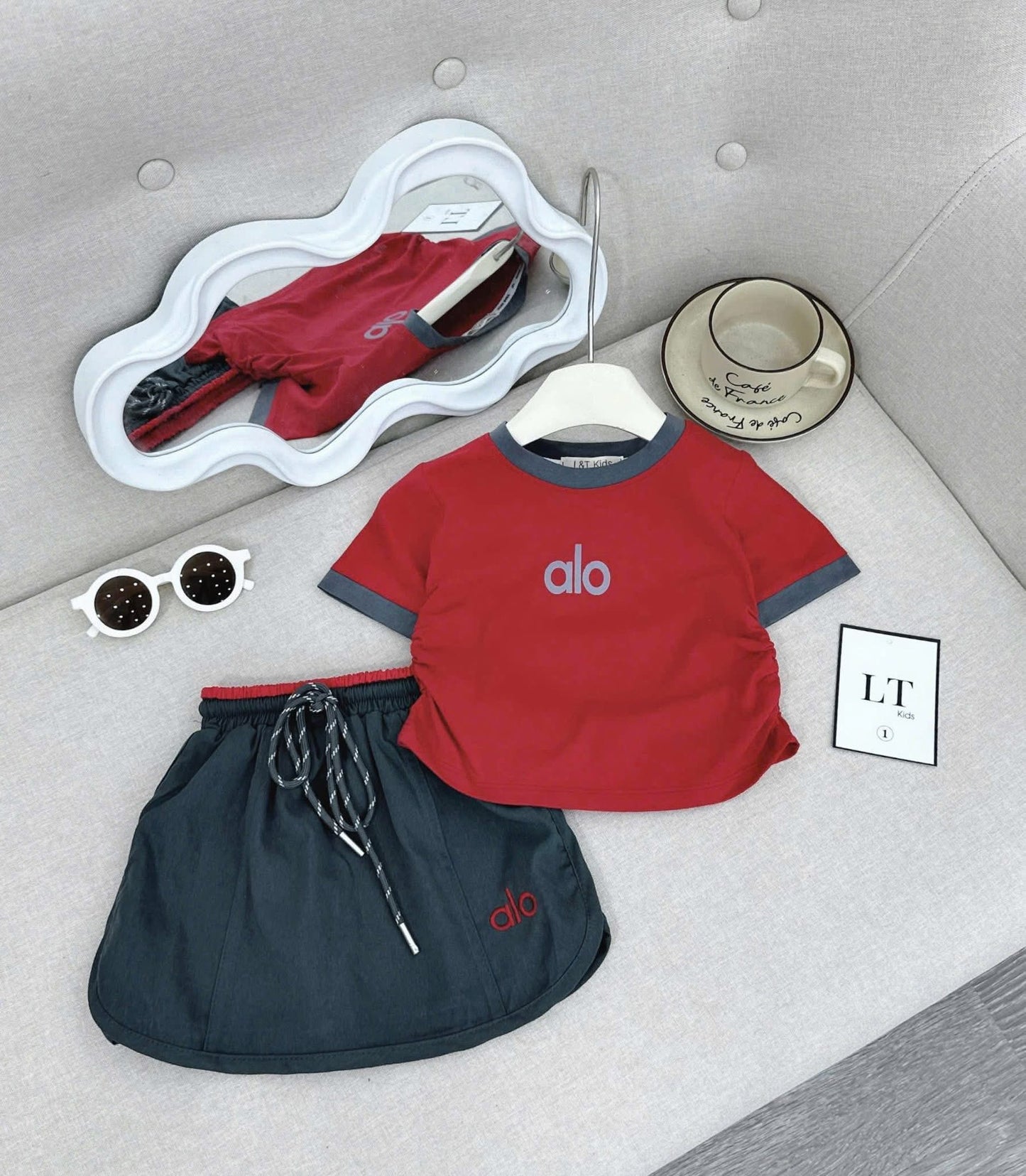 ๐ALO TOP+SKORT TERNO