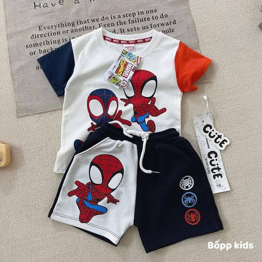 💛Spiderman Tshirt + Shorts Terno